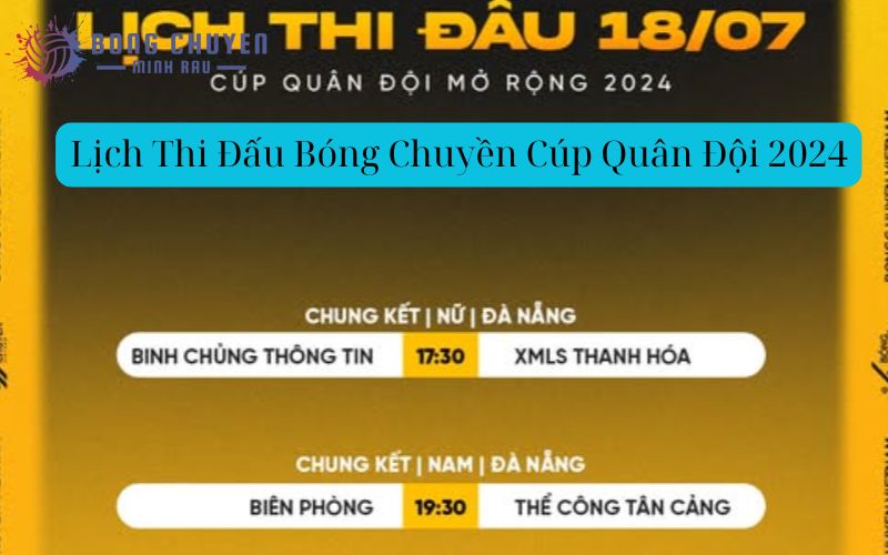 Lịch Thi Đấu Bóng Chuyền Cúp Quân Đội 2024